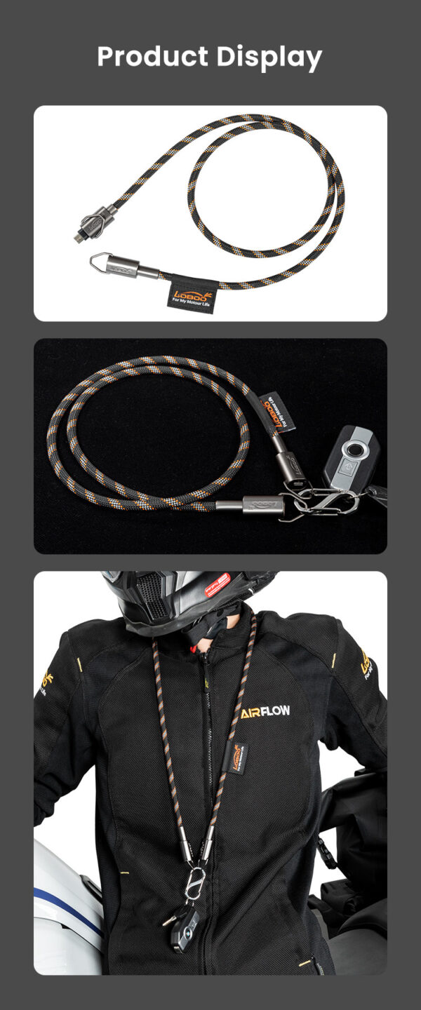 LOBOO Smycz/kabel do ładowania USB-C 100W