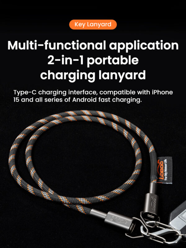 LOBOO Smycz/kabel do ładowania USB-C 100W