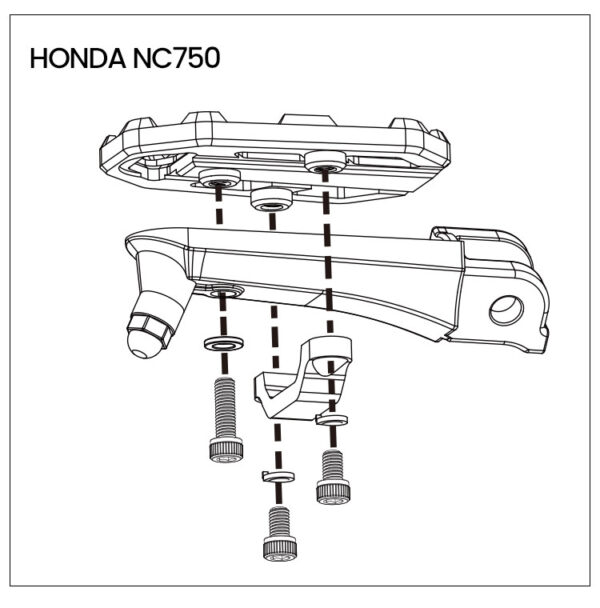 LOBOO Szerokie podnóżki do HONDA NC750X, HONDA CB400, HONDA NX400