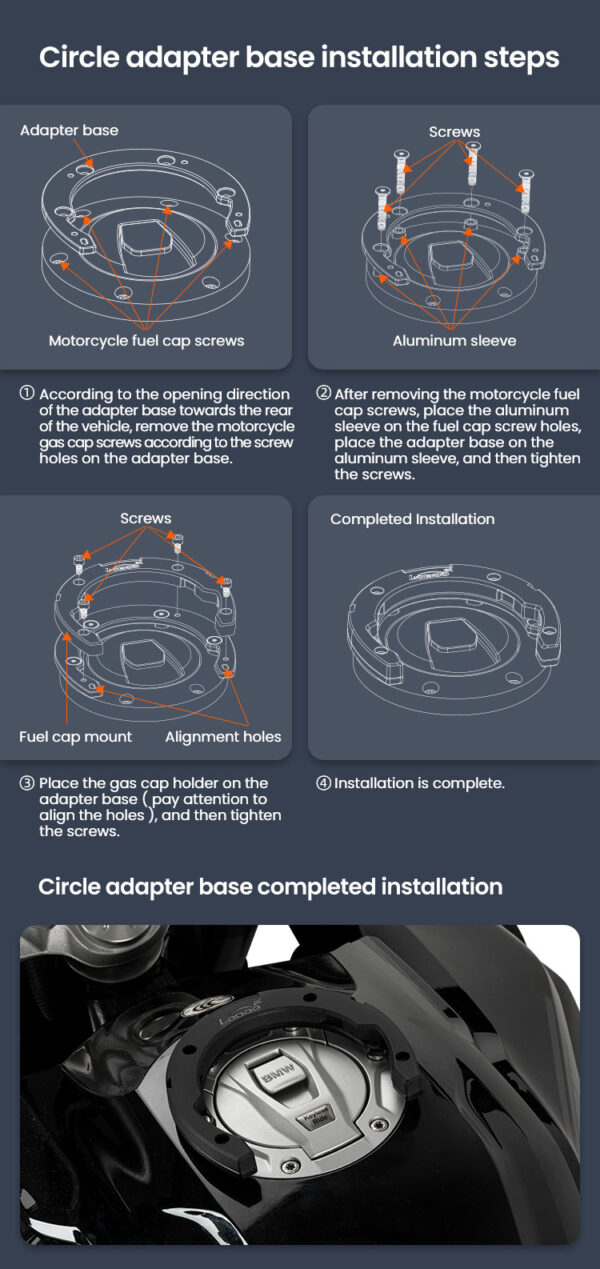 LOBOO Tank Bag z funkcją szybkiego demontażu z kotwy magnetycznej, regulacja montażu w zakresie 110mm, 10L, czarny/szary