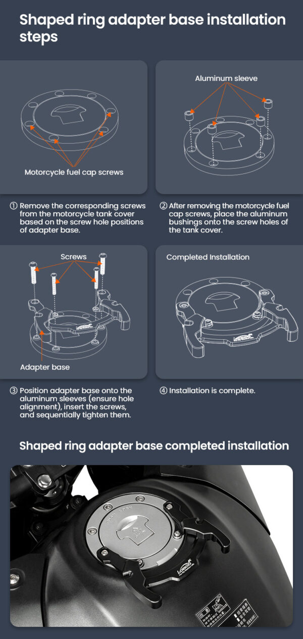 LOBOO Tank Bag z funkcją szybkiego demontażu z kotwy magnetycznej, regulacja montażu w zakresie 110mm, 10L, czarny/szary