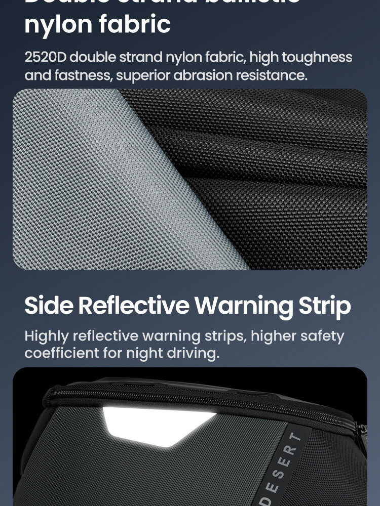 LOBOO Tank Bag z funkcją szybkiego demontażu z kotwy magnetycznej, regulacja montażu w zakresie 110mm, 10L, czarny/szary