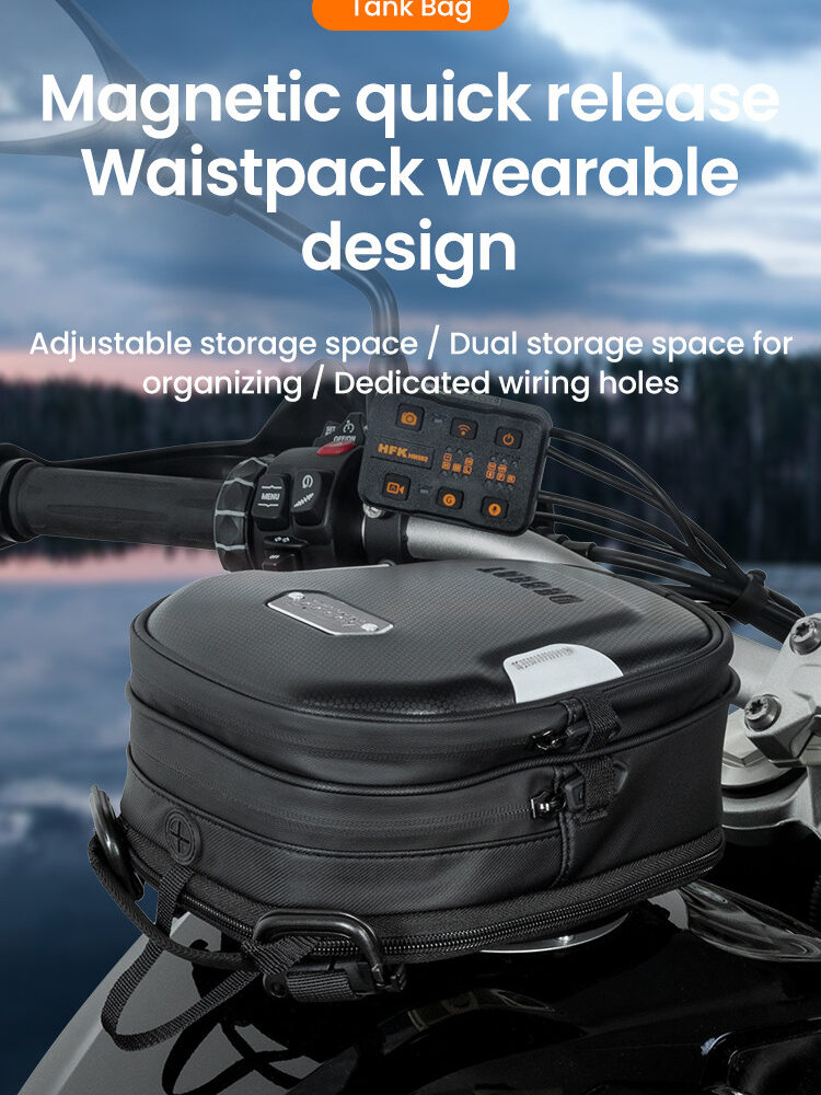 LOBOO Tank bag z funkcją szybkiego demontażu z kotwy magnetycznej, regulacja montażu w zakresie 110mm, rozszerzany w zakresie 2,5