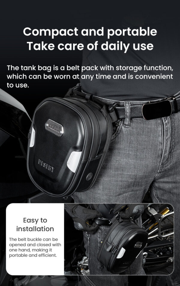 loboo-tank-bag-25-35l LOBOO Tank bag z funkcją szybkiego demontażu z kotwy magnetycznej, regulacja montażu 110mm, pojemność 2,5-3,5L, czarny