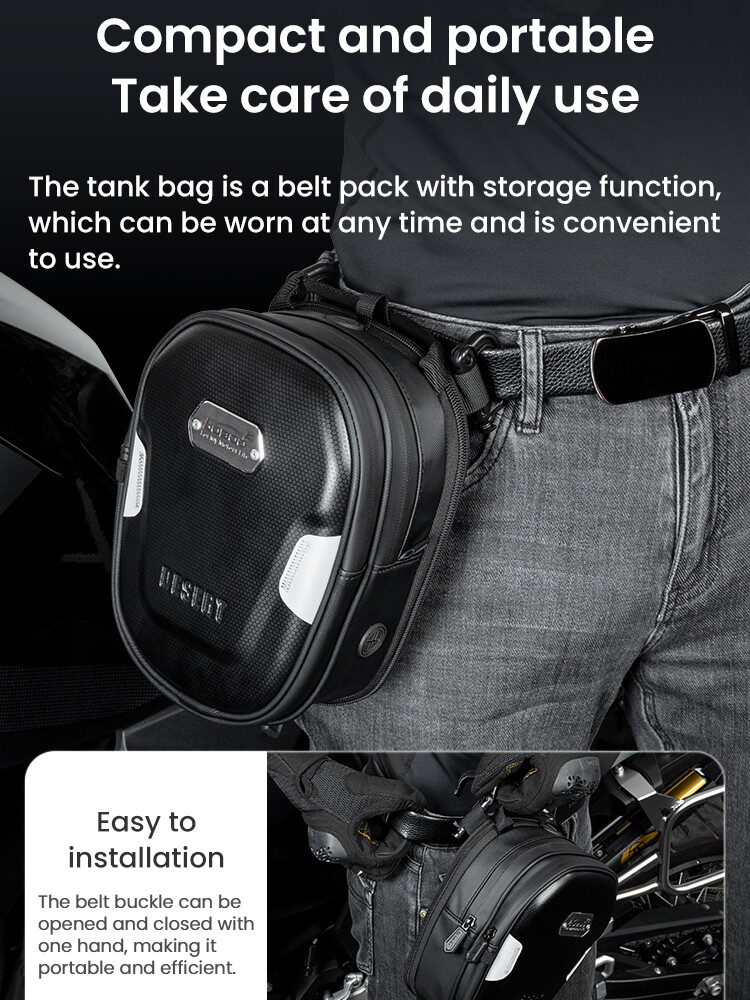 LOBOO Tank bag z funkcją szybkiego demontażu z kotwy magnetycznej, regulacja montażu w zakresie 110mm, rozszerzany w zakresie 2,5