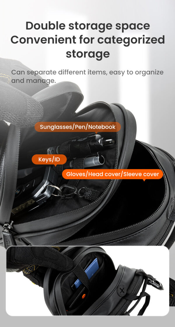 LOBOO Tank bag z funkcją szybkiego demontażu z kotwy magnetycznej, regulacja montażu w zakresie 110mm, rozszerzany w zakresie 2,5