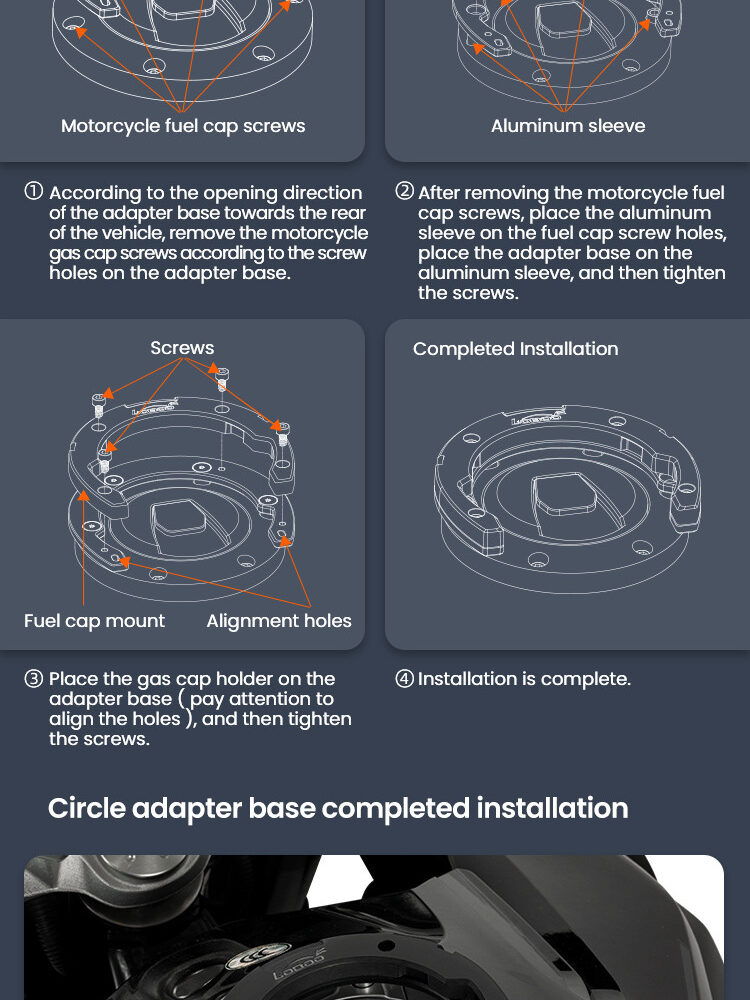 LOBOO Tank bag z funkcją szybkiego demontażu z kotwy magnetycznej, regulacja montażu w zakresie 110mm, rozszerzany w zakresie 2,5