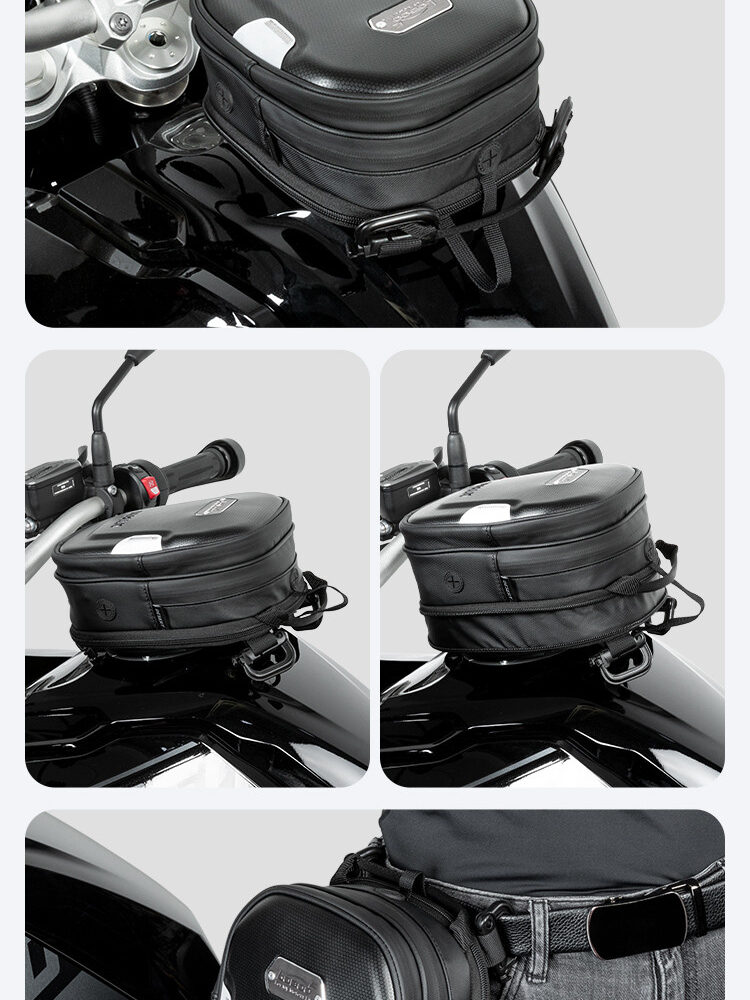 loboo-tank-bag-25-35l LOBOO Tank bag z funkcją szybkiego demontażu z kotwy magnetycznej, regulacja montażu 110mm, pojemność 2,5-3,5L, czarny