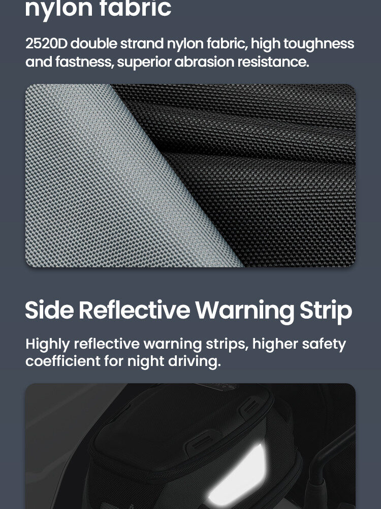 LOBOO Tank Bag z funkcją szybkiego demontażu z kotwy magnetycznej, regulacja montażu w zakresie 110mm, rozszerzany w zakresie 4,5