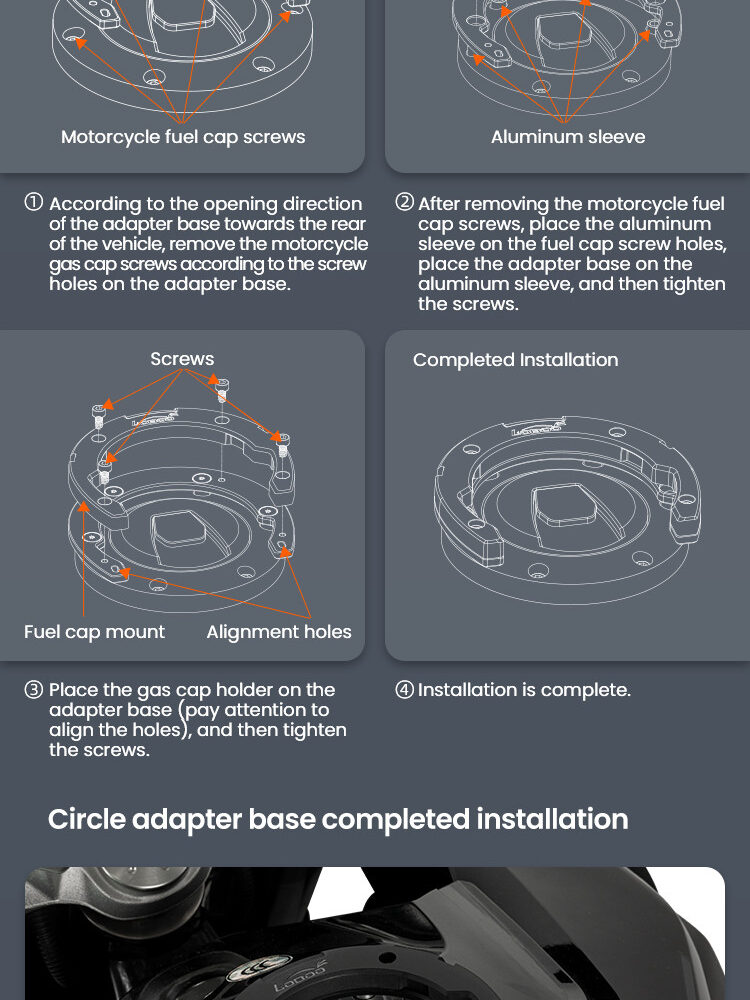 LOBOO Tank Bag z funkcją szybkiego demontażu z kotwy magnetycznej, regulacja montażu w zakresie 110mm, rozszerzany w zakresie 4,5