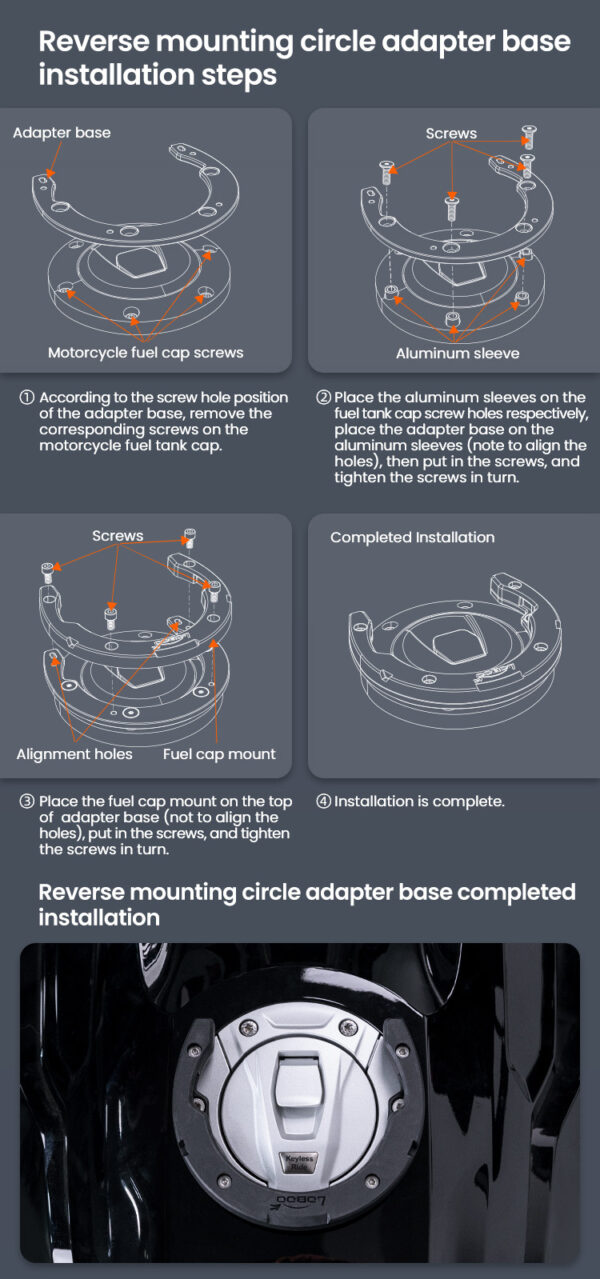 LOBOO Tank Bag z funkcją szybkiego demontażu z kotwy magnetycznej, regulacja montażu w zakresie 110mm, rozszerzany w zakresie 4,5