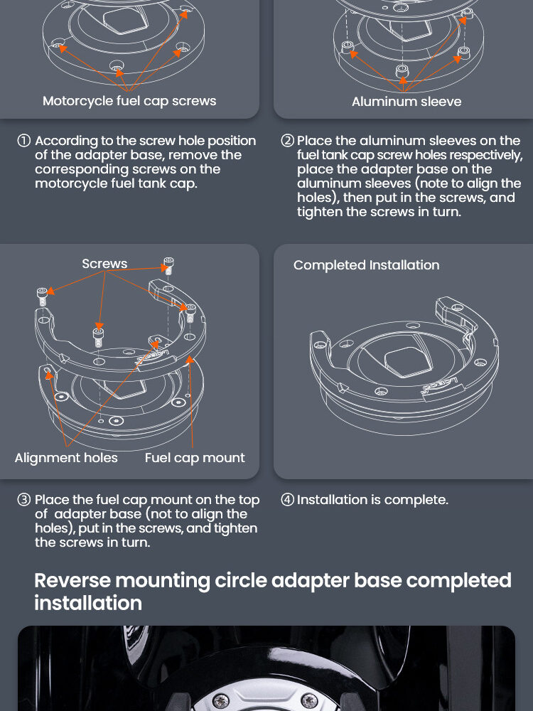 LOBOO Tank Bag z funkcją szybkiego demontażu z kotwy magnetycznej, regulacja montażu w zakresie 110mm, rozszerzany w zakresie 4,5