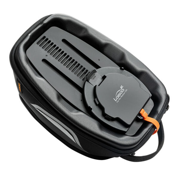 loboo-tank-bag-45-65l LOBOO Tank Bag z funkcją szybkiego demontażu z kotwy magnetycznej, regulacja montażu 110mm, pojemność 4,5-6,5L, czarny/szary