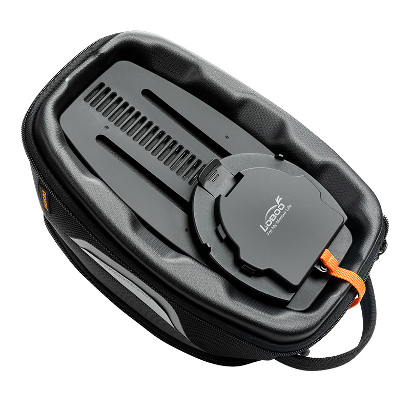 loboo-tank-bag-45-65l LOBOO Tank Bag z funkcją szybkiego demontażu z kotwy magnetycznej, regulacja montażu 110mm, pojemność 4,5-6,5L, czarny/szary