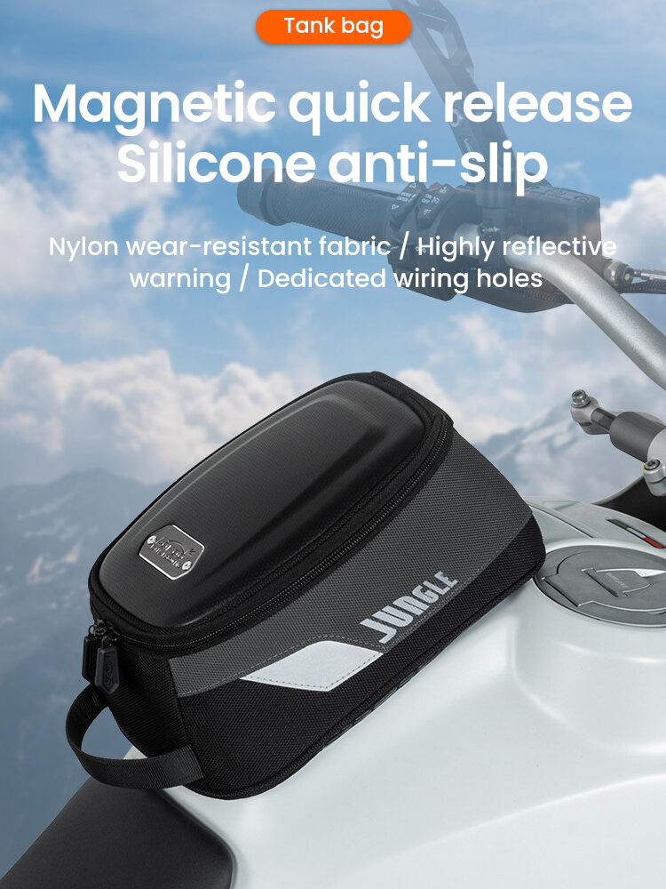 LOBOO Tank bag 4,5L magnetyczny, nylon 2520D, czarny/szary