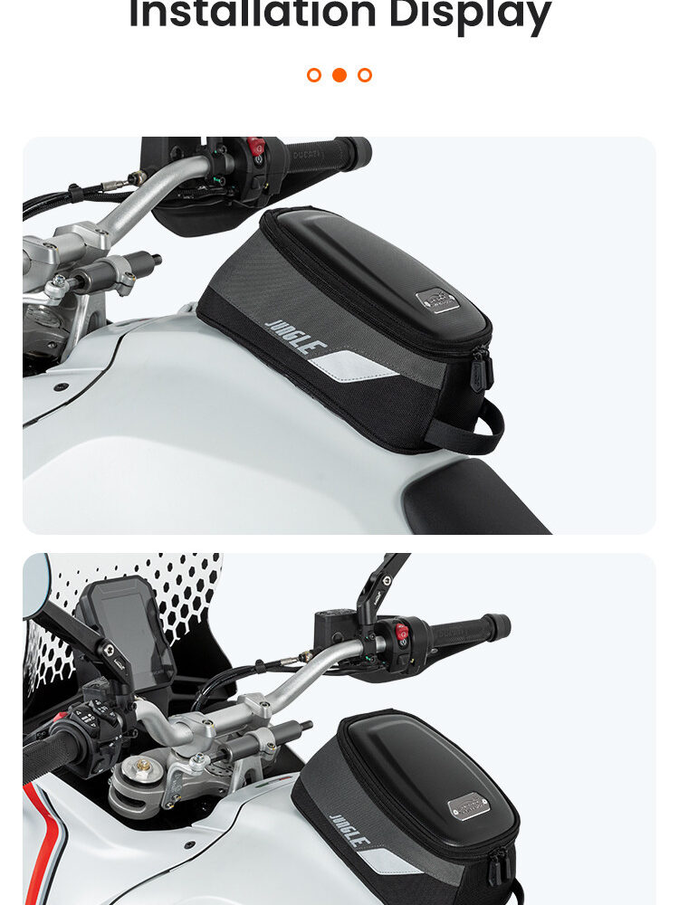 LOBOO Tank bag 4,5L magnetyczny, nylon 2520D, czarny/szary