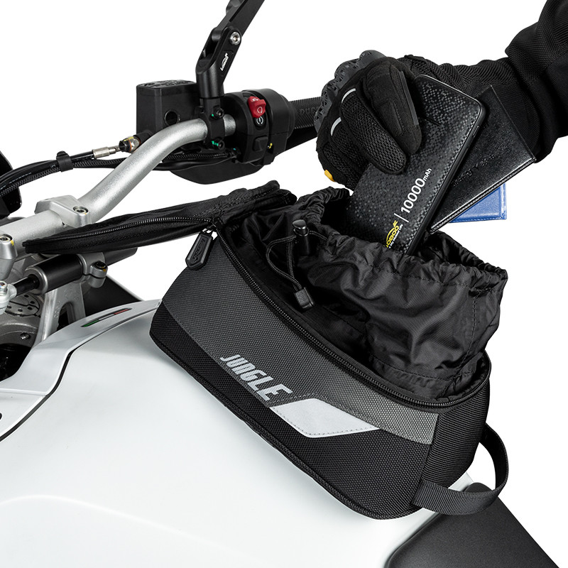 LOBOO Tank bag 4,5L magnetyczny, nylon 2520D, czarny/szary