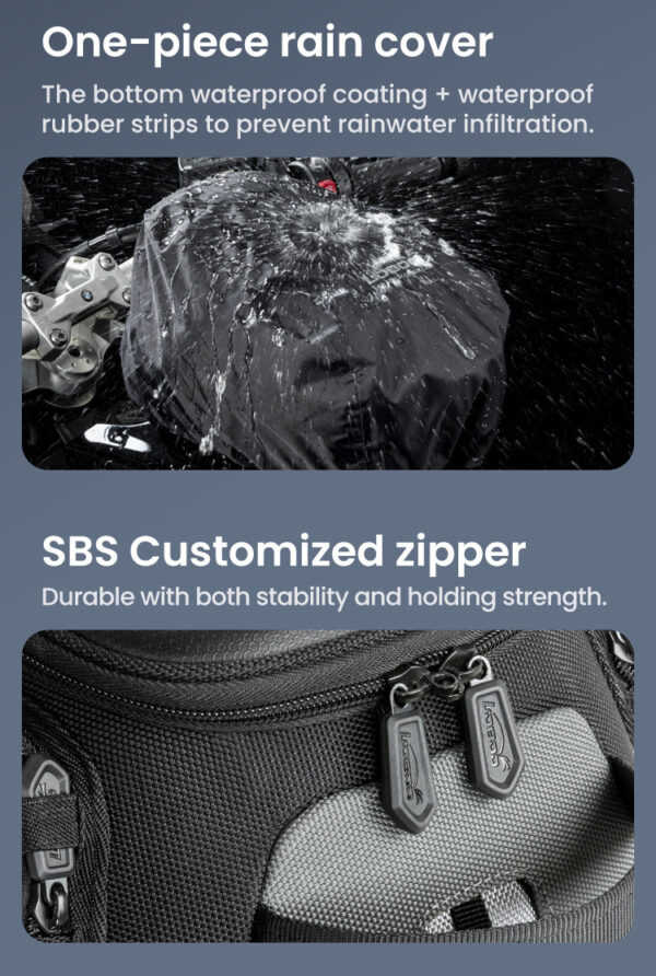 LOBOO Tank Bag z funkcją szybkiego demontażu z kotwy magnetycznej, regulacja montażu w zakresie 110mm, powiększalny w zakresie 7