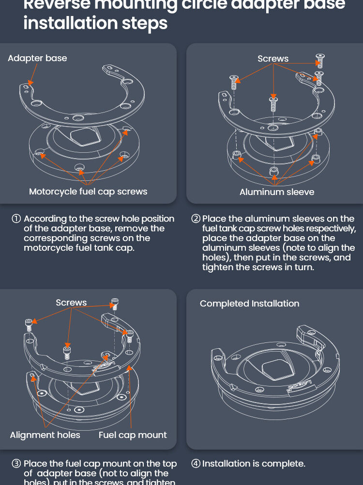 LOBOO Tank Bag z funkcją szybkiego demontażu z kotwy magnetycznej, regulacja montażu w zakresie 110mm, powiększalny w zakresie 7