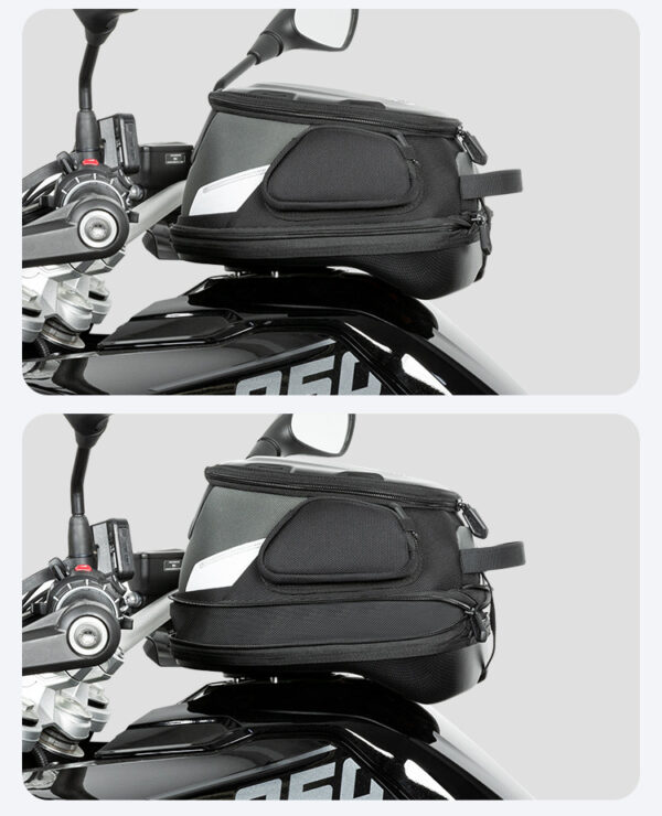 loboo-tank-bag-7-9l LOBOO Tank Bag z funkcją szybkiego demontażu z kotwy magnetycznej, regulacja montażu 110mm, pojemność 7-9L, czarny/szary
