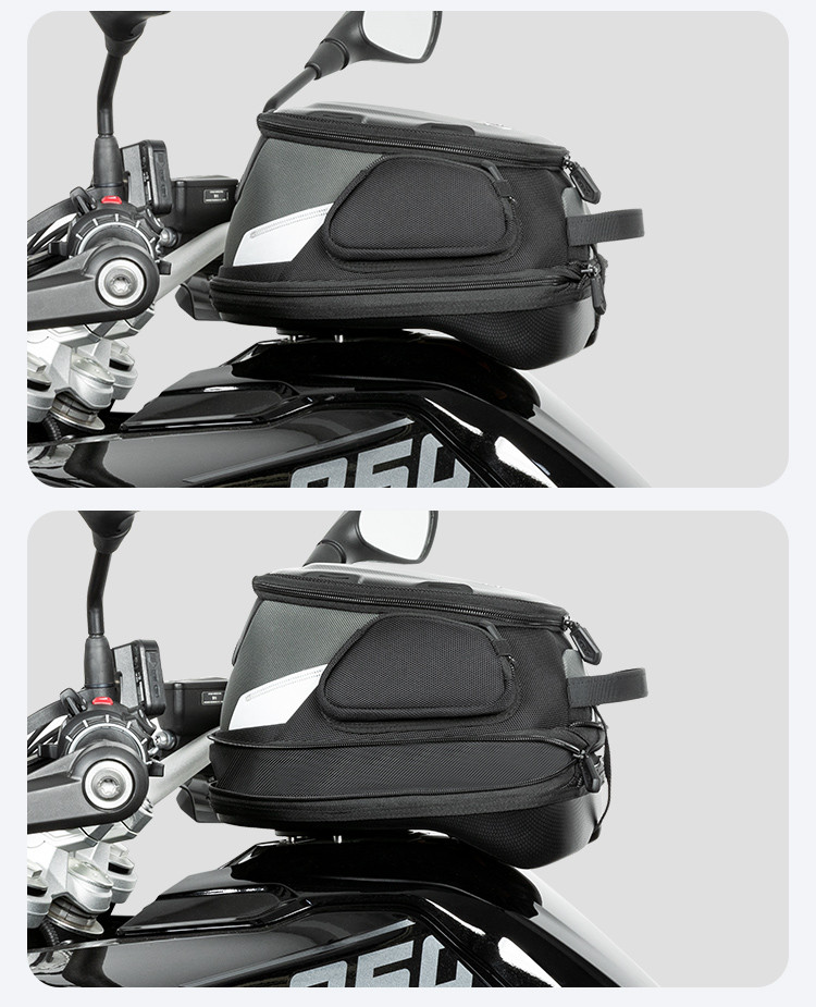 loboo-tank-bag-7-9l LOBOO Tank Bag z funkcją szybkiego demontażu z kotwy magnetycznej, regulacja montażu 110mm, pojemność 7-9L, czarny/szary