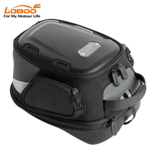 loboo-tank-bag-7-9l LOBOO Tank Bag z funkcją szybkiego demontażu z kotwy magnetycznej, regulacja montażu 110mm, pojemność 7-9L, czarny/szary