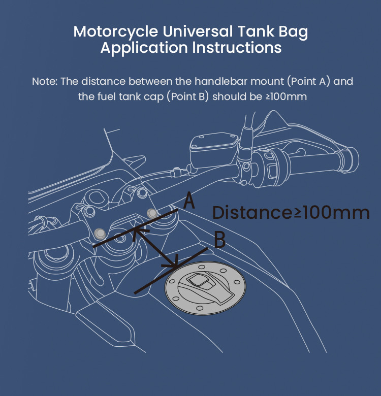 LOBOO Tank bag Easy rozszerzany 2,5-3,5L, z funkcją szybkiego demontażu z kotwy magnetycznej, regulacja montażu w zakresie 110mm
