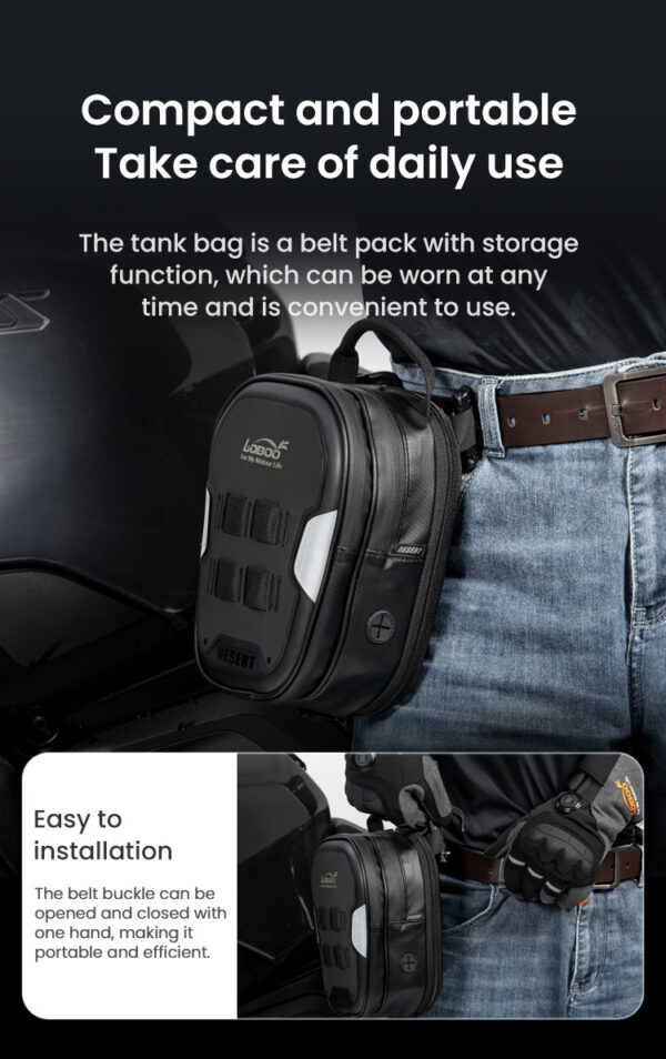 LOBOO Tank bag Easy rozszerzany 2,5-3,5L, z funkcją szybkiego demontażu z kotwy magnetycznej, regulacja montażu w zakresie 110mm