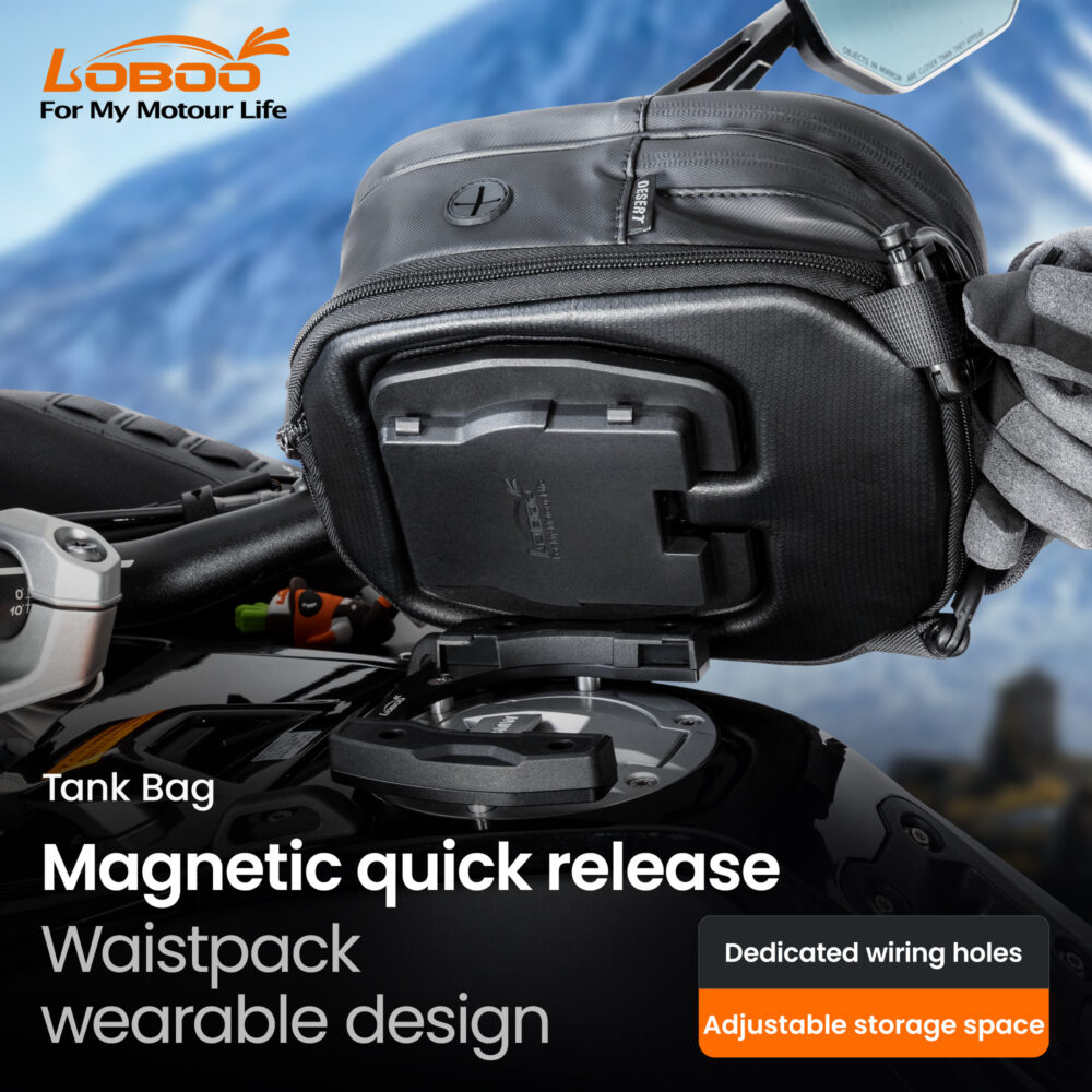 LOBOO Tank bag Easy rozszerzany 2,5-3,5L, z funkcją szybkiego demontażu z kotwy magnetycznej, regulacja montażu w zakresie 110mm