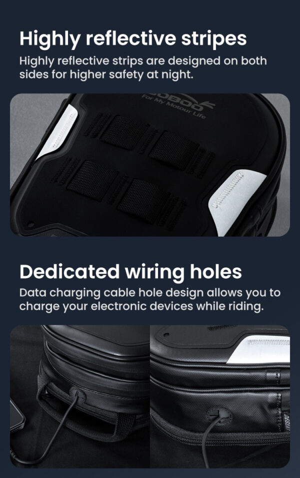 LOBOO Tank bag Easy rozszerzany 2,5-3,5L, z funkcją szybkiego demontażu z kotwy magnetycznej, regulacja montażu w zakresie 110mm