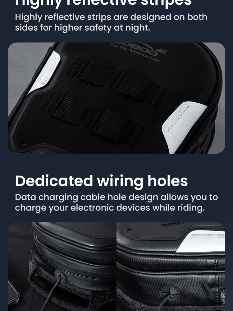 LOBOO Tank bag Easy rozszerzany 2,5-3,5L, z funkcją szybkiego demontażu z kotwy magnetycznej, regulacja montażu w zakresie 110mm