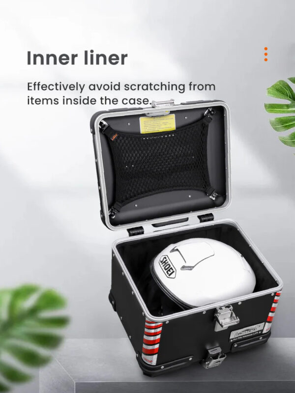 LOBOO TIBET Kufry boczne czarne 35+28L, aluminium, 2 zamki, wodoodporne, 1 zestaw - 2 szt