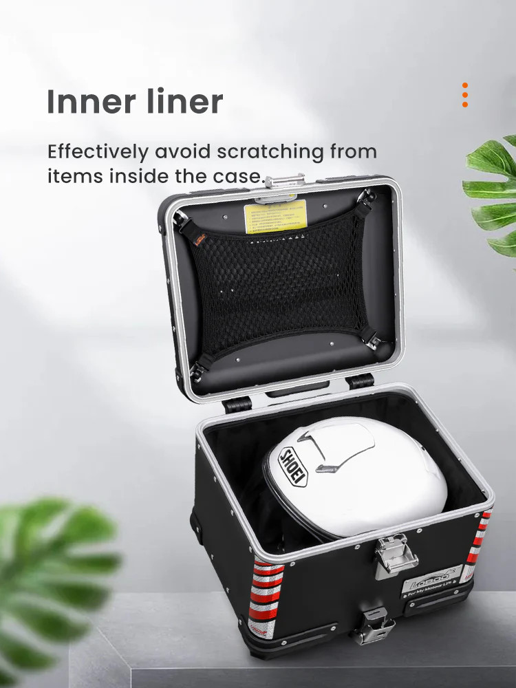 LOBOO TIBET Kufry boczne czarne 35+28L, aluminium, 2 zamki, wodoodporne, 1 zestaw - 2 szt