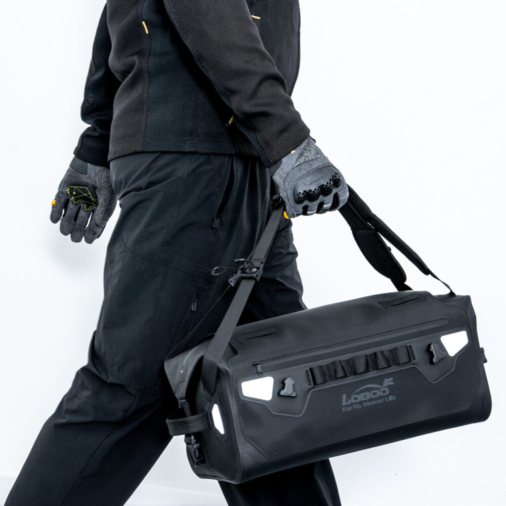 LOBOO ALPS Torba motocyklowa TPU 18L, IPX7, Molle, czarna