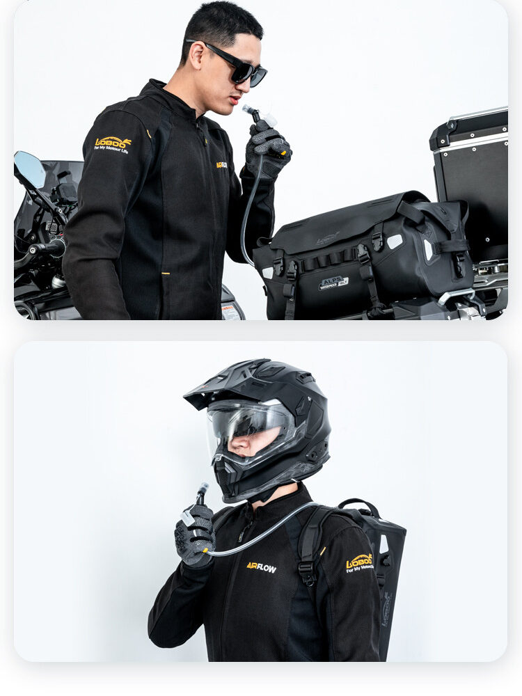 LOBOO ALPS Torba motocyklowa TPU 18L, IPX7, Molle, czarna