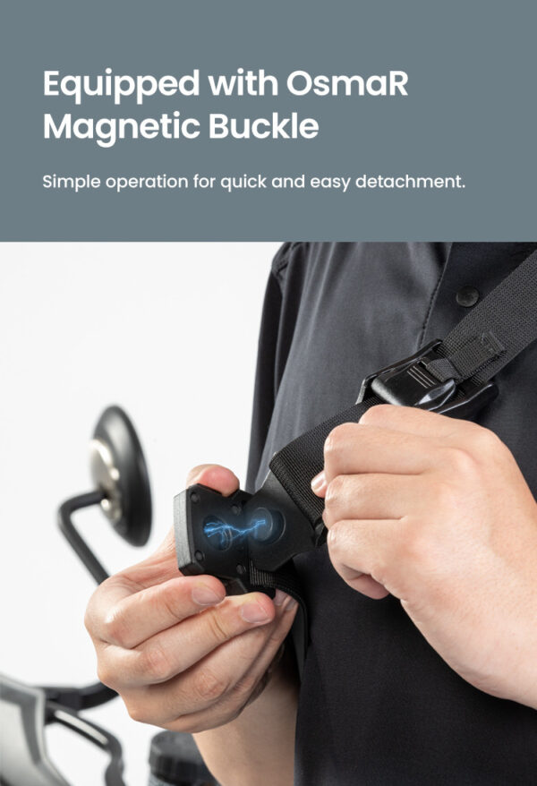 LOBOO Torba motocyklowa biodrowa wodoodporna, zamek magnetyczny, czarna