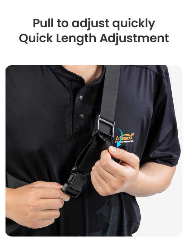 LOBOO Torba motocyklowa biodrowa wodoodporna, zamek magnetyczny, czarna