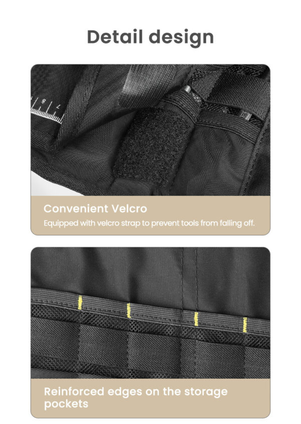 LOBOO Torba narzędziowa, materiał TPU, wodoodporna, 40x22,5cm, kolor pustynny żółty/czarny