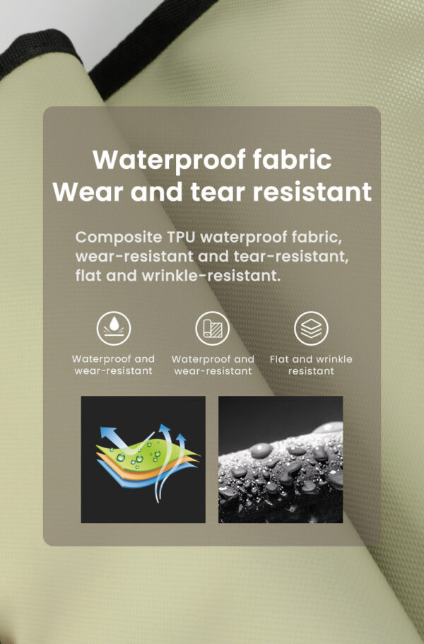 LOBOO Torba narzędziowa, materiał TPU, wodoodporna, 40x22,5cm, kolor pustynny żółty/czarny