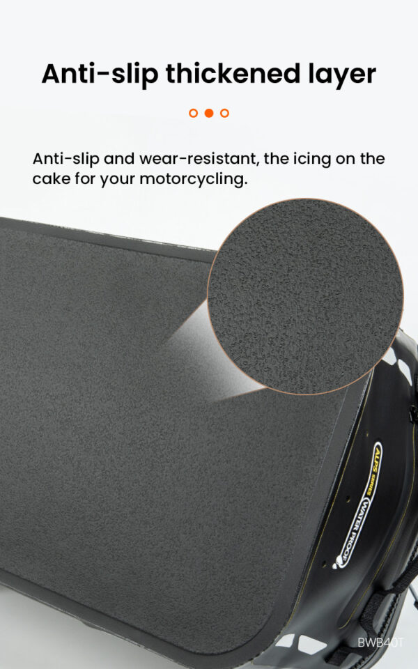 LOBOO Torba motocyklowa TPU czarna 40L (z hermetycznym zamkiem błyskawicznym)