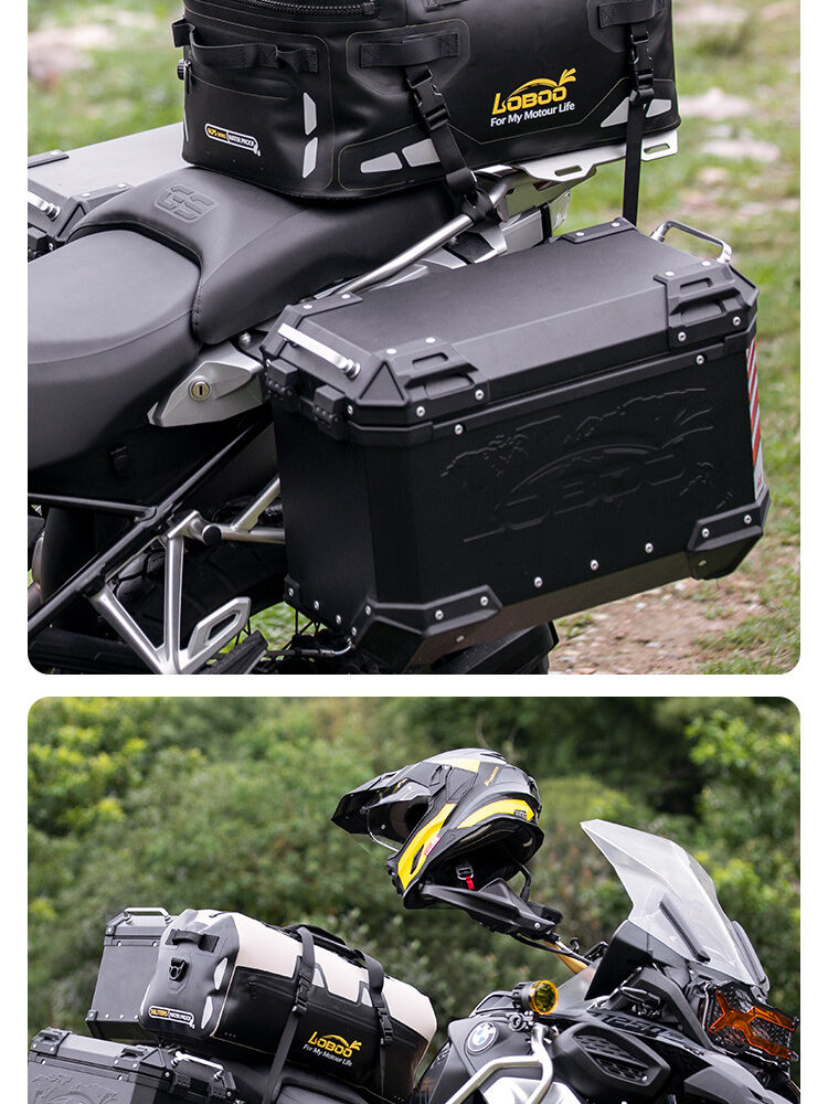 LOBOO Torba motocyklowa TPU czarna 40L (z hermetycznym zamkiem błyskawicznym)