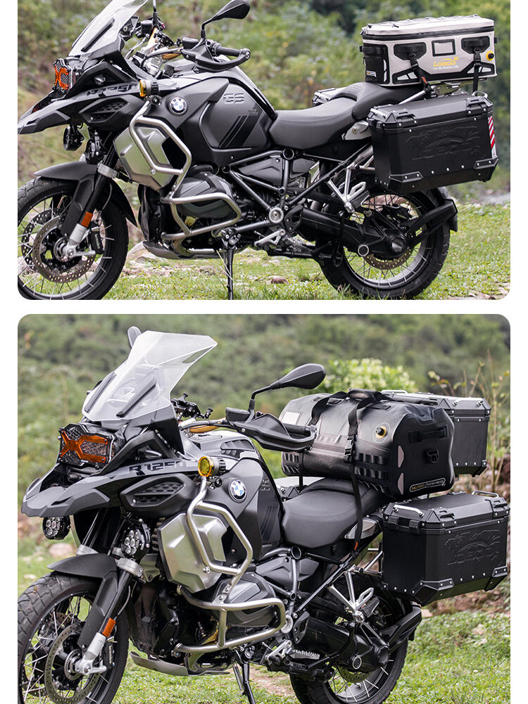 LOBOO Torba motocyklowa TPU czarna 40L (z hermetycznym zamkiem błyskawicznym)