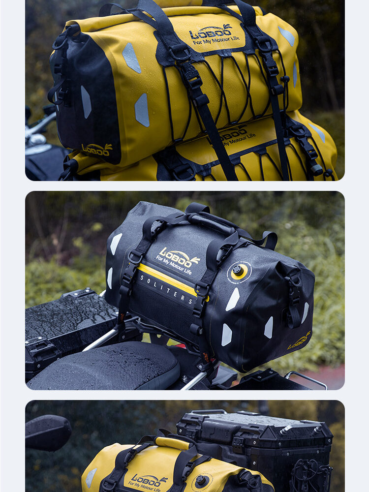 LOBOO Torba motocyklowa TPU czarna 50L