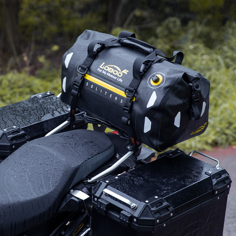 LOBOO Torba motocyklowa TPU czarna 50L