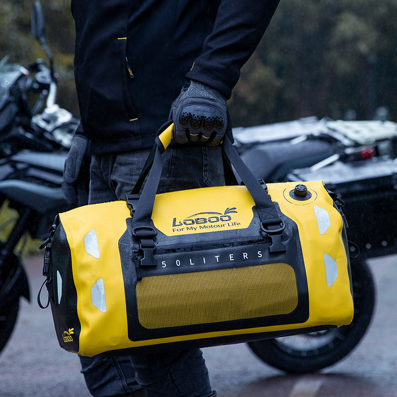 LOBOO Torba motocyklowa TPU czarna 50L