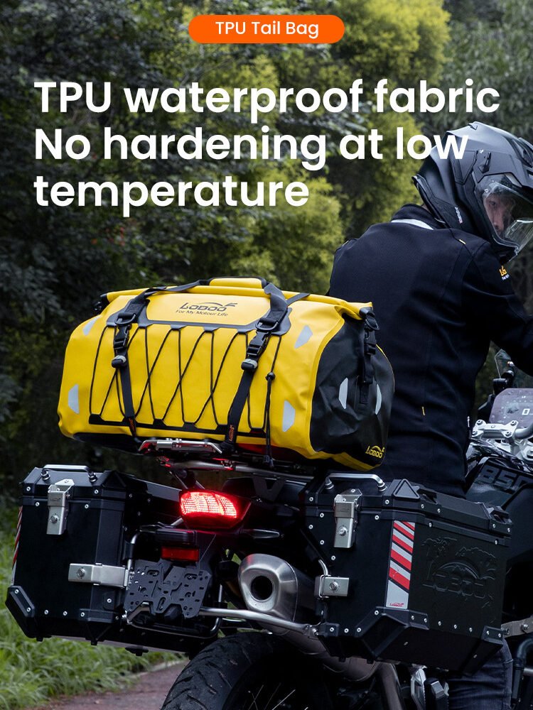 LOBOO Torba motocyklowa TPU czarna 50L