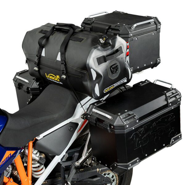 LOBOO Torba motocyklowa TPU 56L czarna (z hermetycznym zamkiem błyskawicznym)