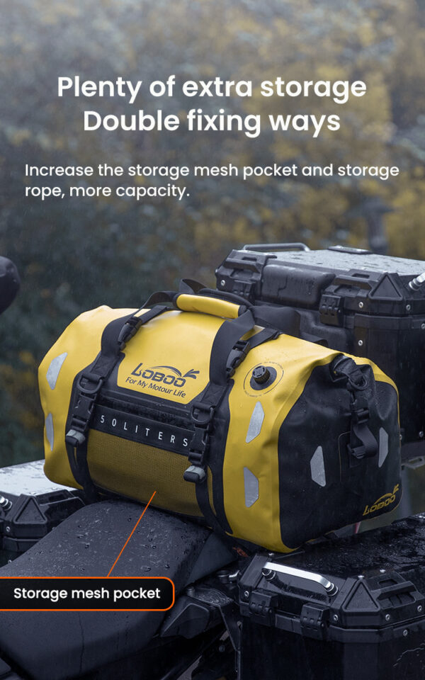 LOBOO Torba motocyklowa TPU czarna 80L