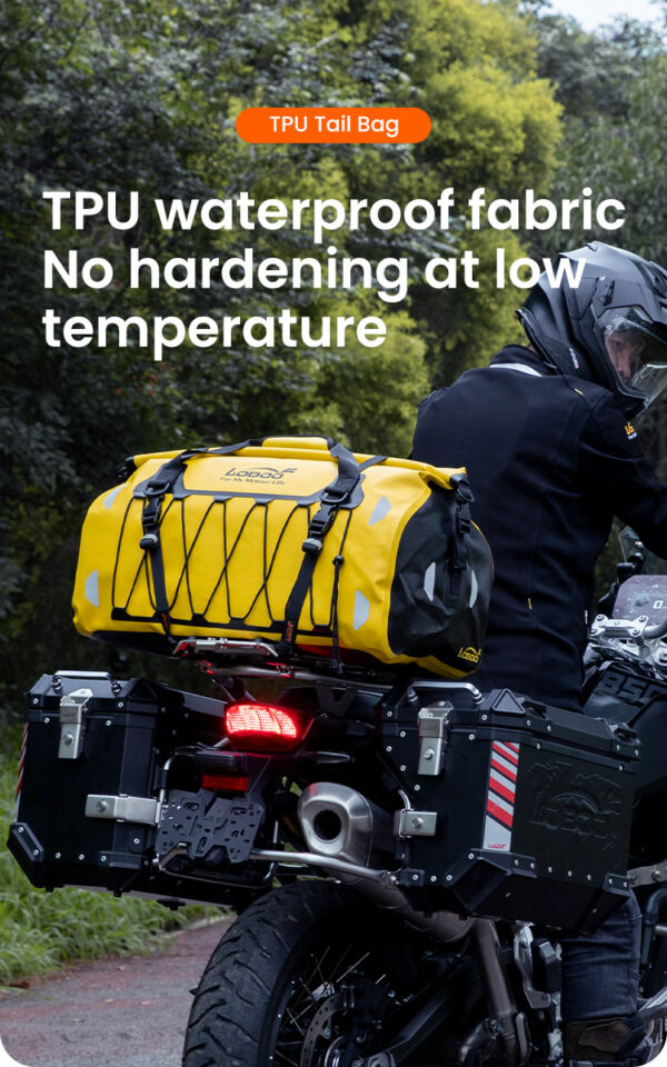 LOBOO Torba motocyklowa TPU czarna 80L
