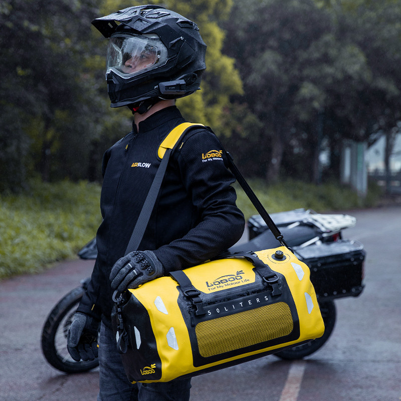 LOBOO Torba motocyklowa TPU żółta 50L